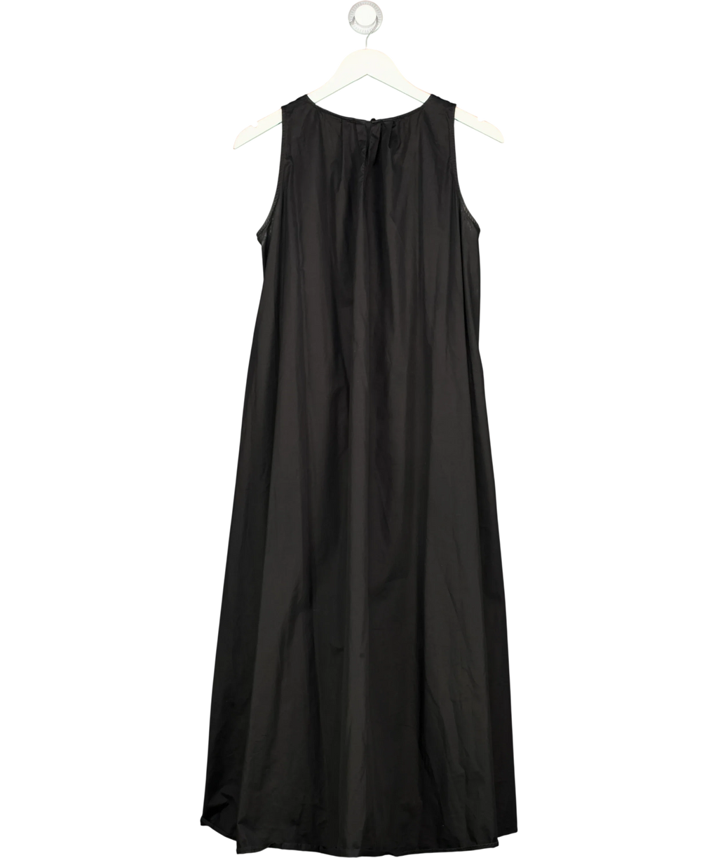 ZARA Black V-neck sleeveless midi dress, size UK S — back