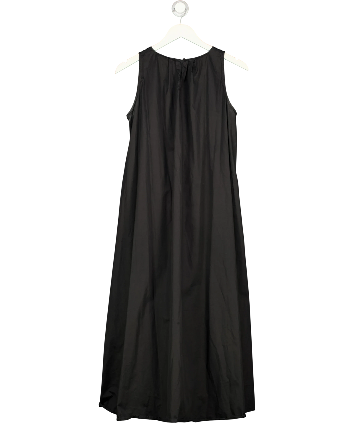 ZARA Black V-neck sleeveless midi dress, size UK S — back
