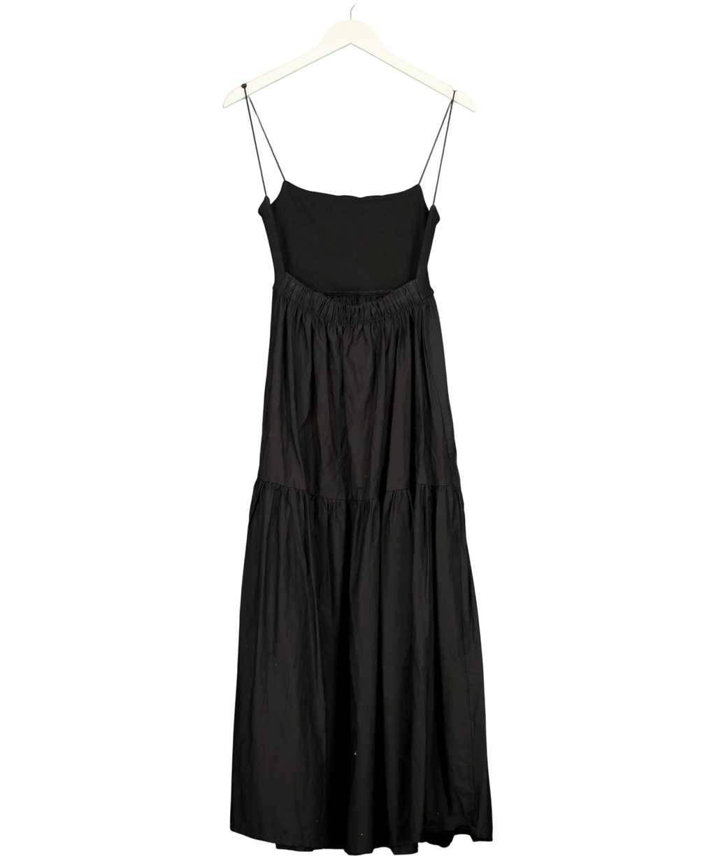 ZARA Black Long Tiered Dress, size UK S — back