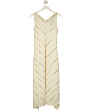 MNG Cream And Black Fringed Dress UK M