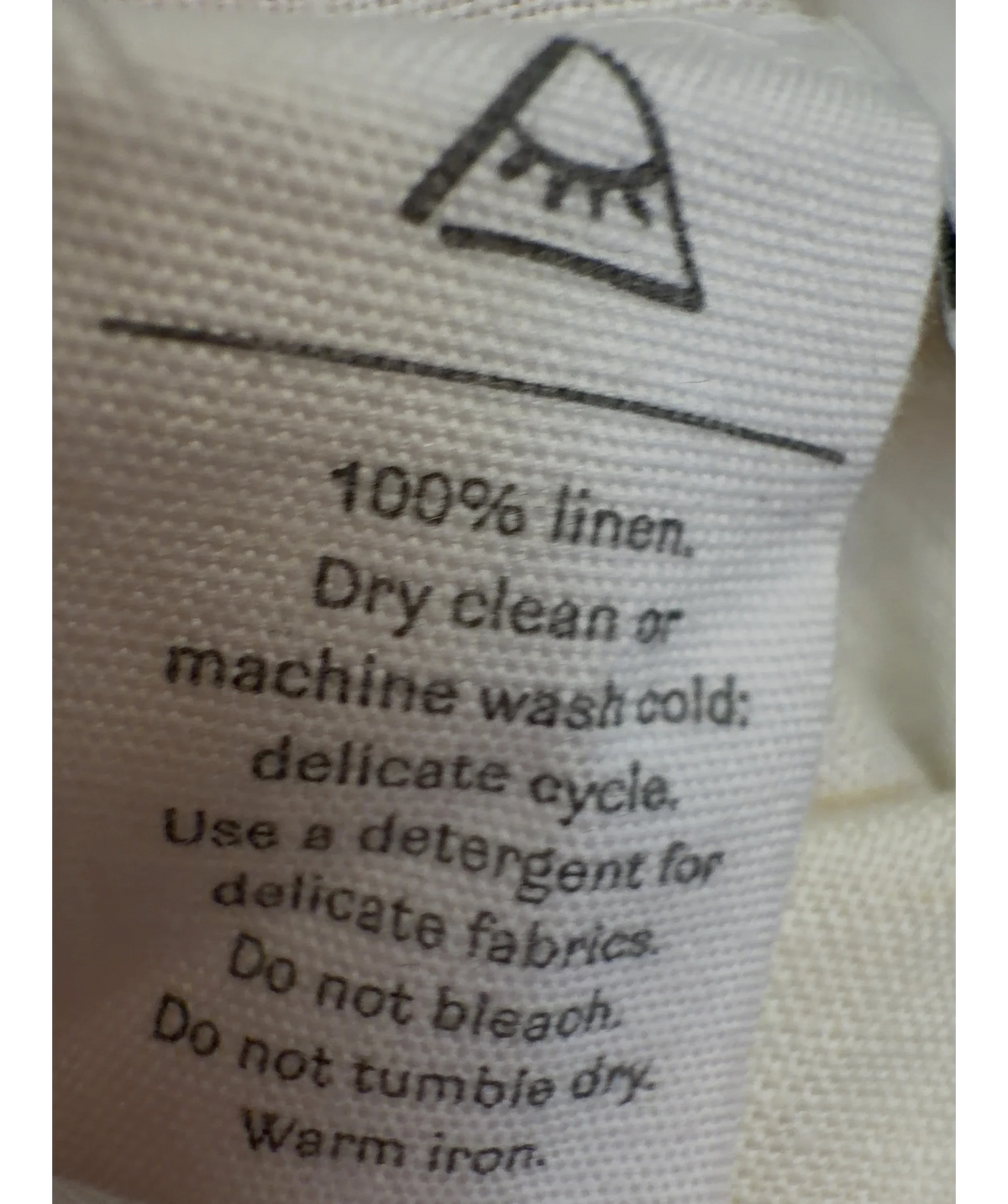 Sleeper Cream Atlanta Linen Midi Dress, size UK S — label