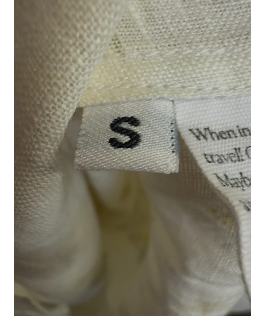 Sleeper Cream Atlanta Linen Midi Dress, size UK S — care label