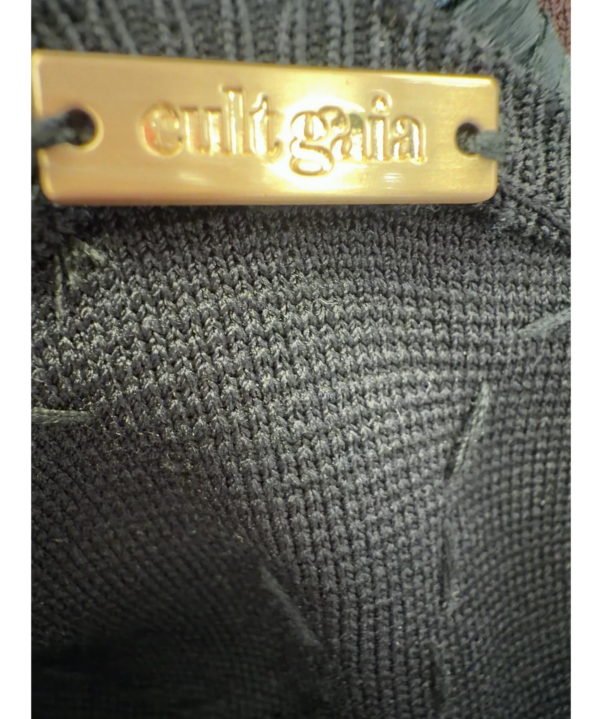 Cult Gaia Black Aimee Knit Dress, size UK XS — detail