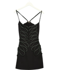 Cult Gaia Black Aimee Knit Dress, size UK XS — front