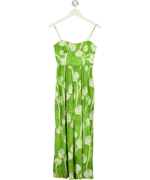 Zara Green And White Tulip Dress UK XS
