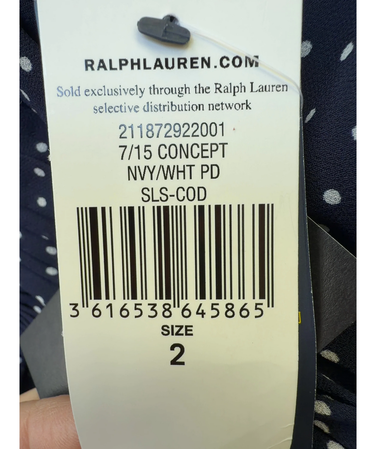 Polo Ralph Lauren navy Colour, size UK 4 — label