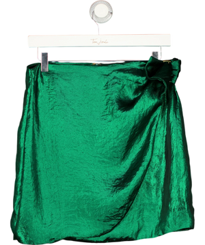 House Of Harlow 1960 Green Metallic drape detail mini Skirt UK L