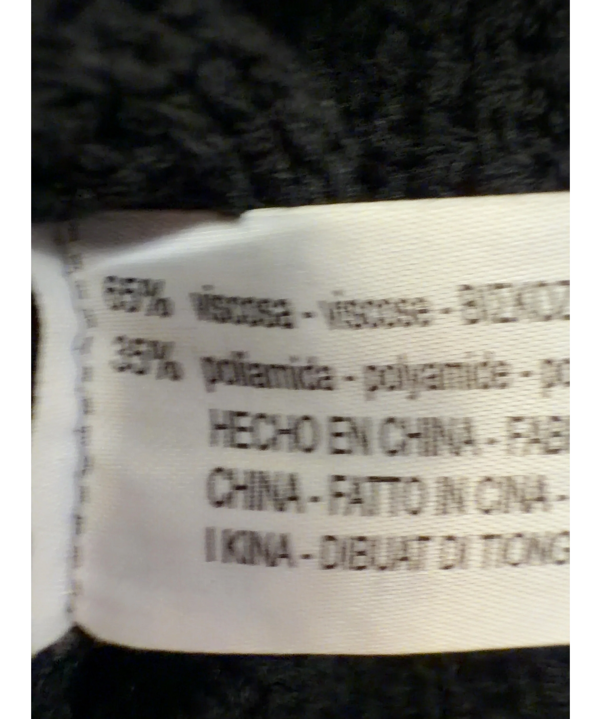 ZARA Black Baikal, size UK M — label