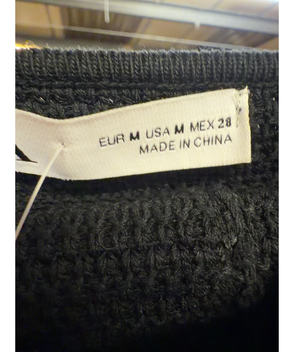 ZARA Black Baikal, size UK M — care label