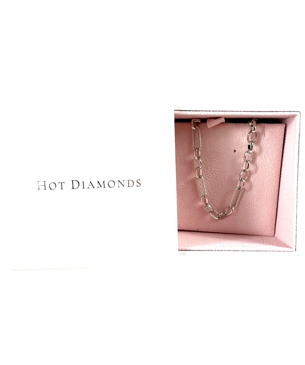 hot diamonds silver Multi-link Paperclip Chain — additional view