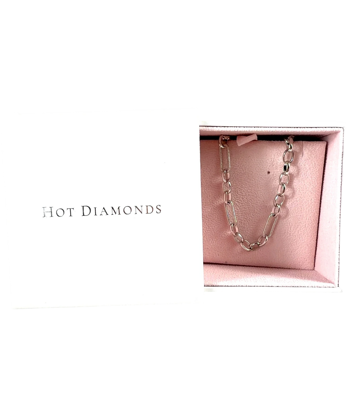 hot diamonds silver Multi-link Paperclip Chain — additional view