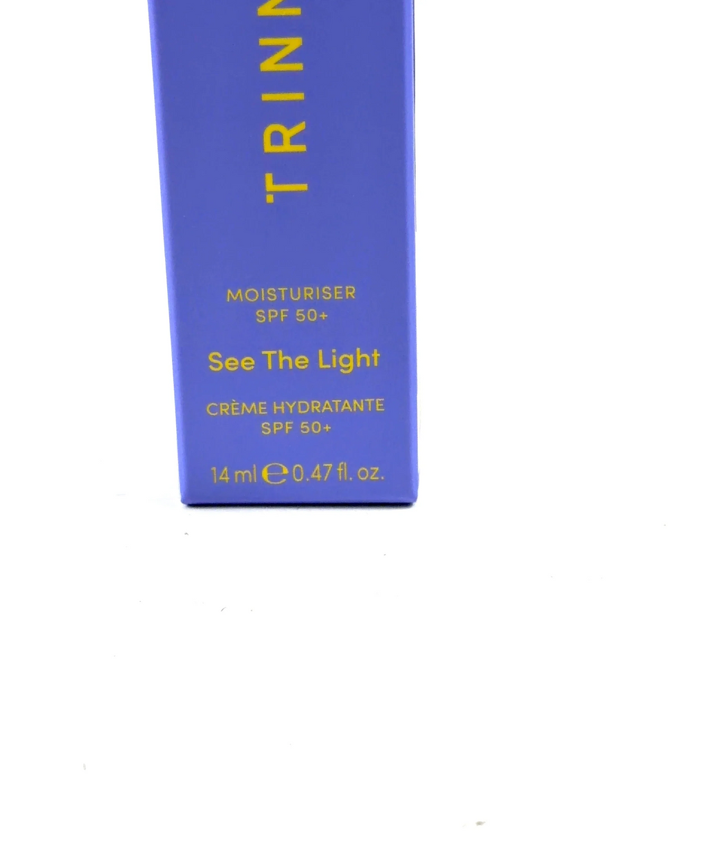 Trinny London See The Light SPF 50+ Moisturiser, size 14ml — care label