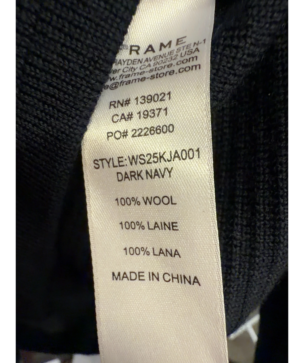 FRAME navy Colour, size UK M — label