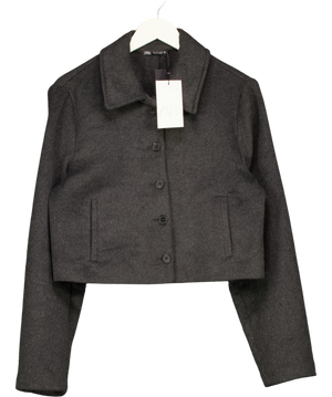 Zara Grey Cropped Jacket UK L