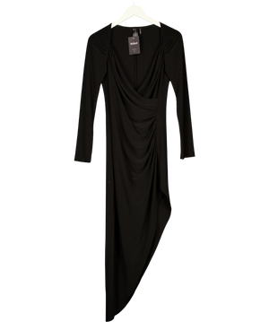 Norma Kamali BlackNorma Kamali Long-Sleeve Asymmetric-Hem Dress  UK M