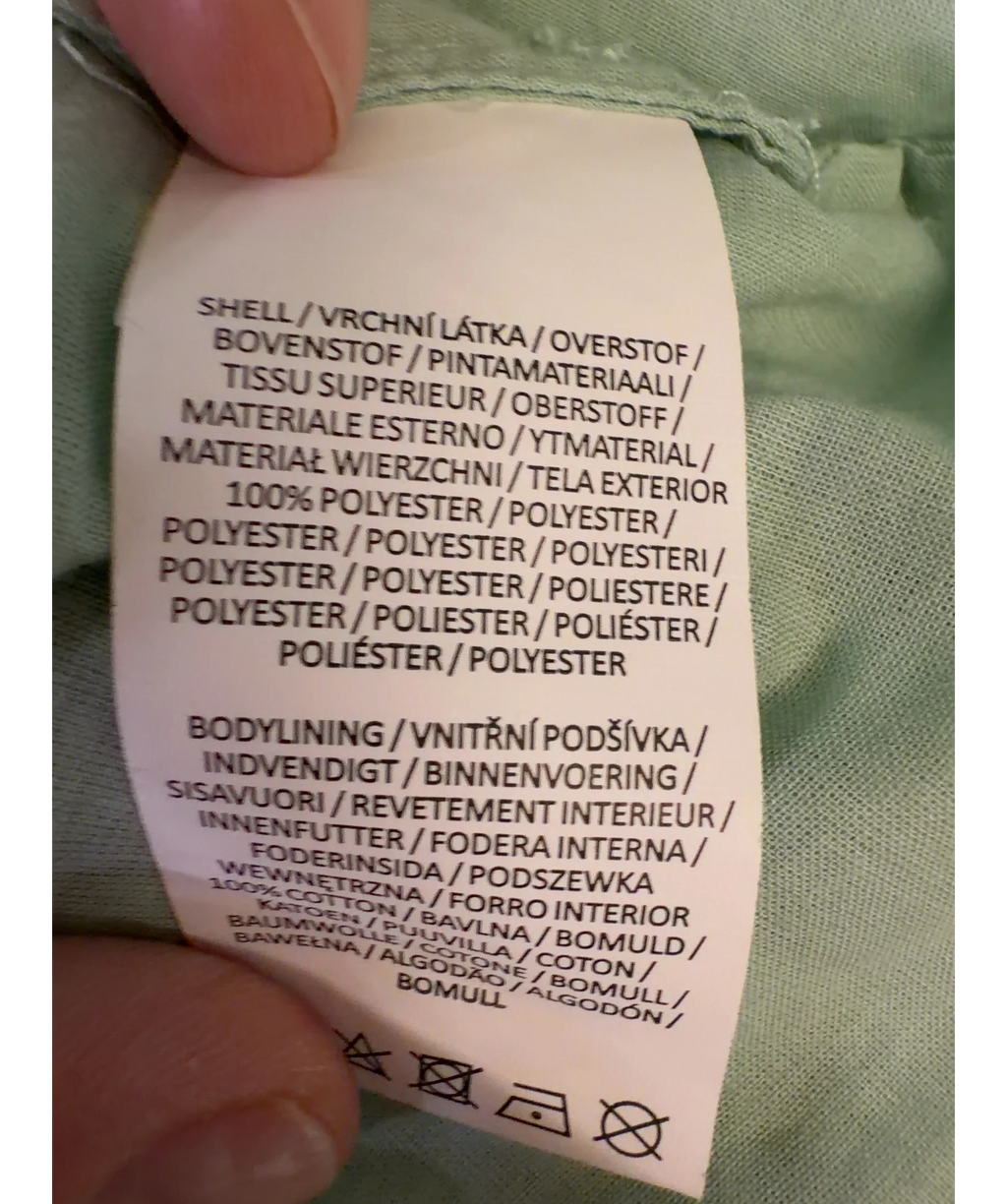 True Decadence Green Colour, size UK 12 — label
