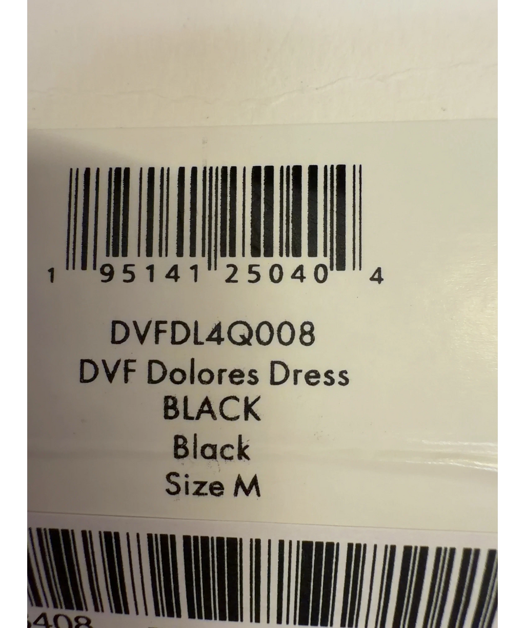 Diane von Furstenberg Black Dolores Dress, size UK M — label