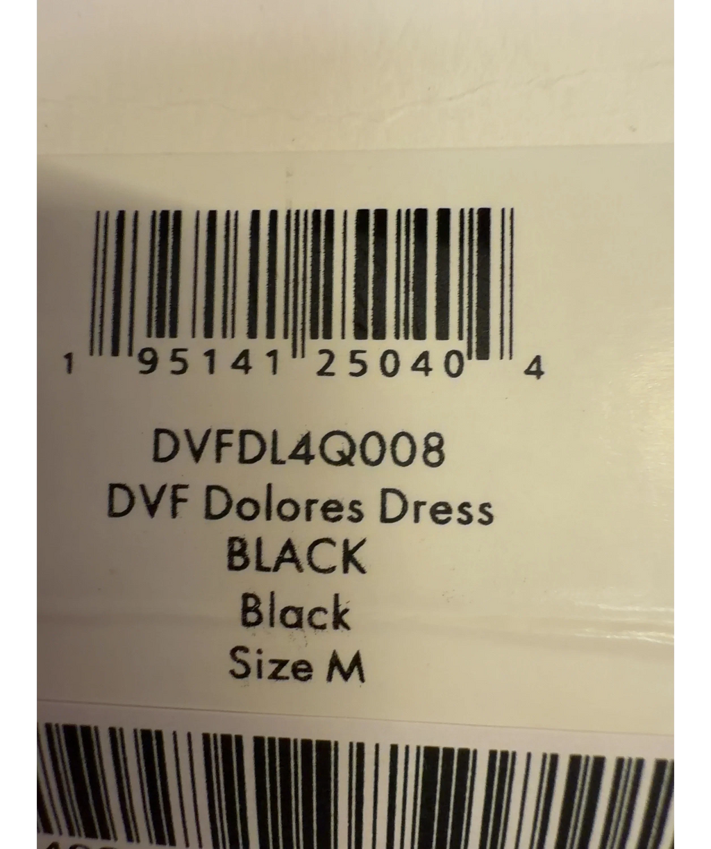 Diane von Furstenberg Black Dolores Dress, size UK M — care label