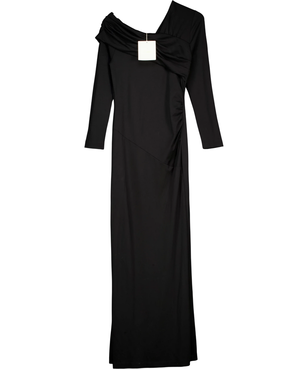 Diane von Furstenberg Black Dolores Dress, size UK M — front