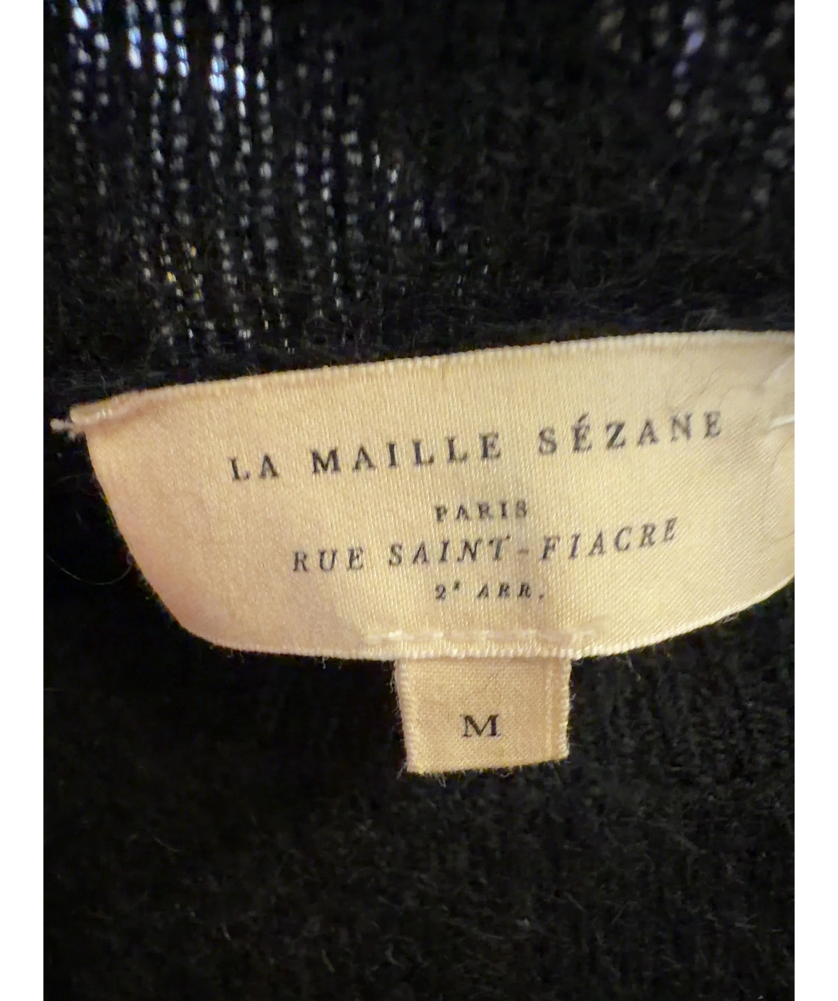Sézane Black Colour, size UK M — detail