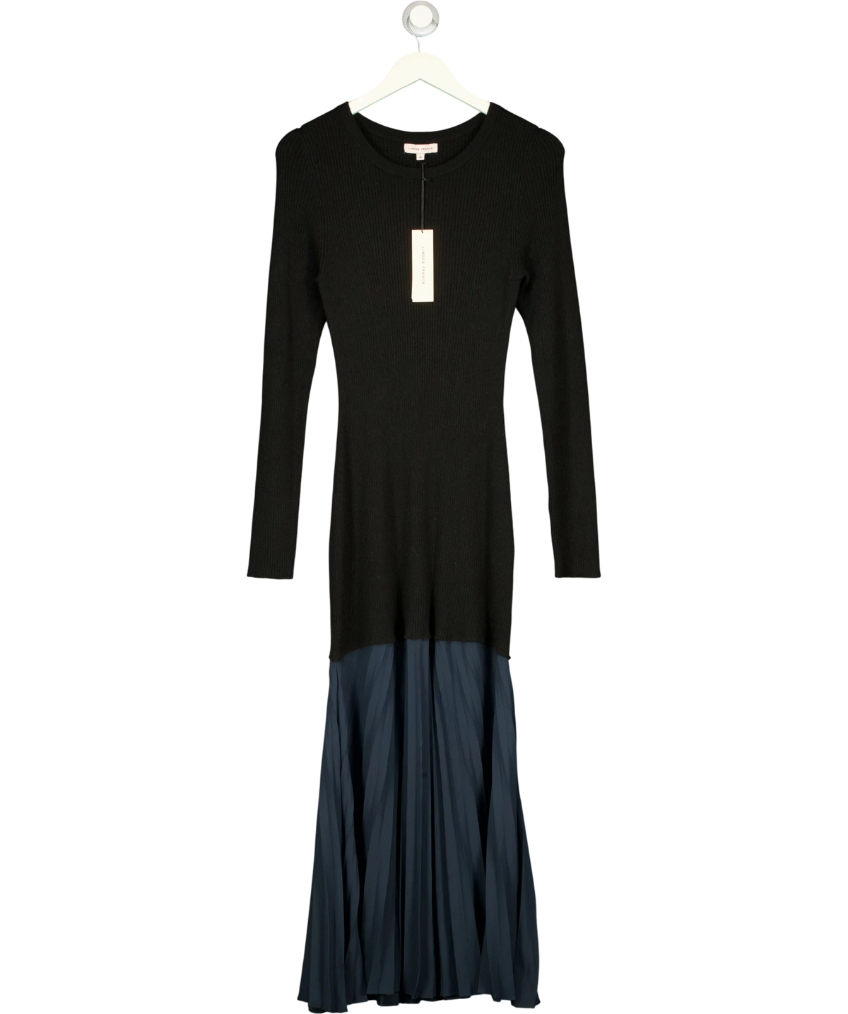Lingua Franca Black The Jerry Dress, size UK M — front