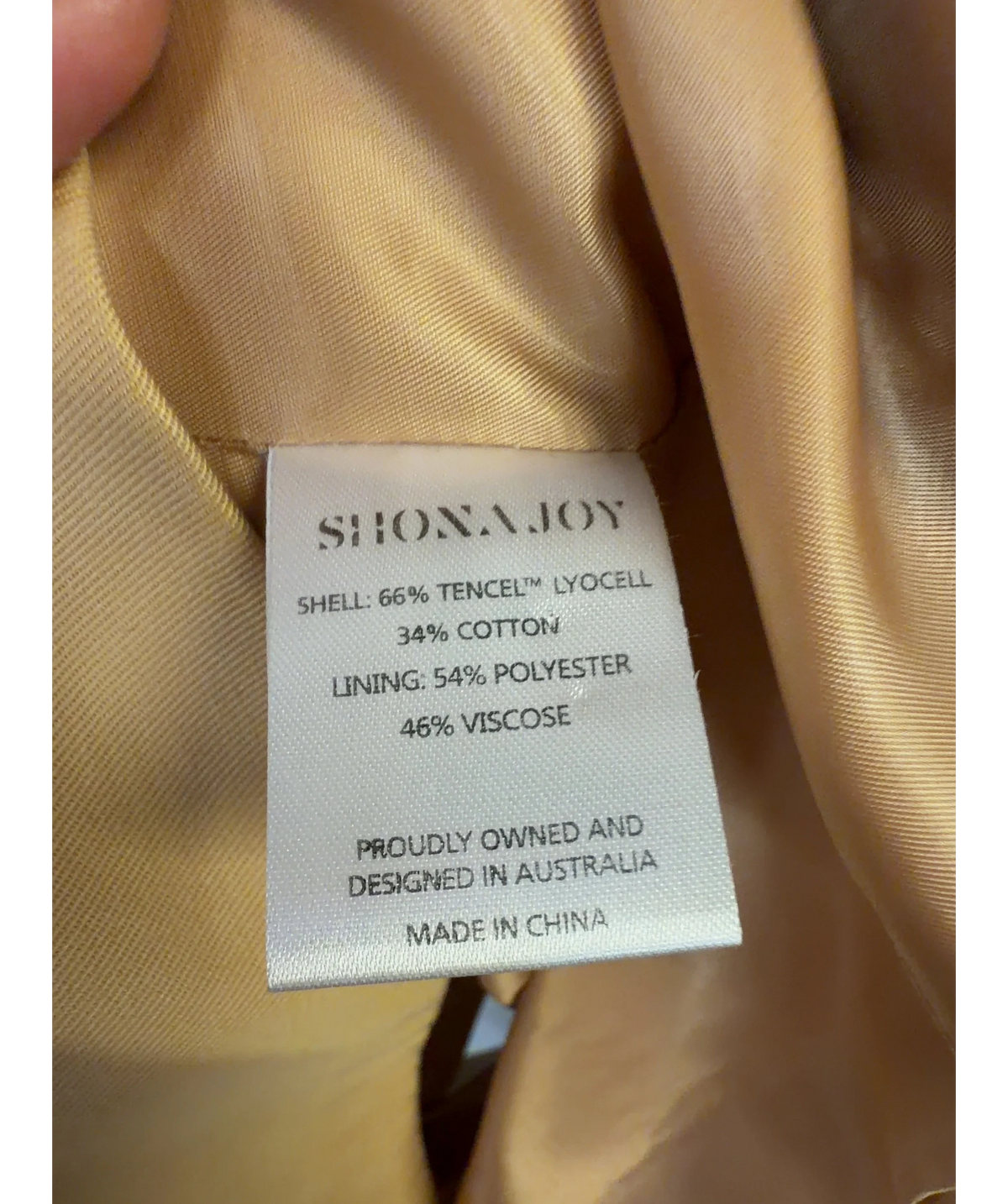 Shona Joy Beige Colour, size UK 12 — label