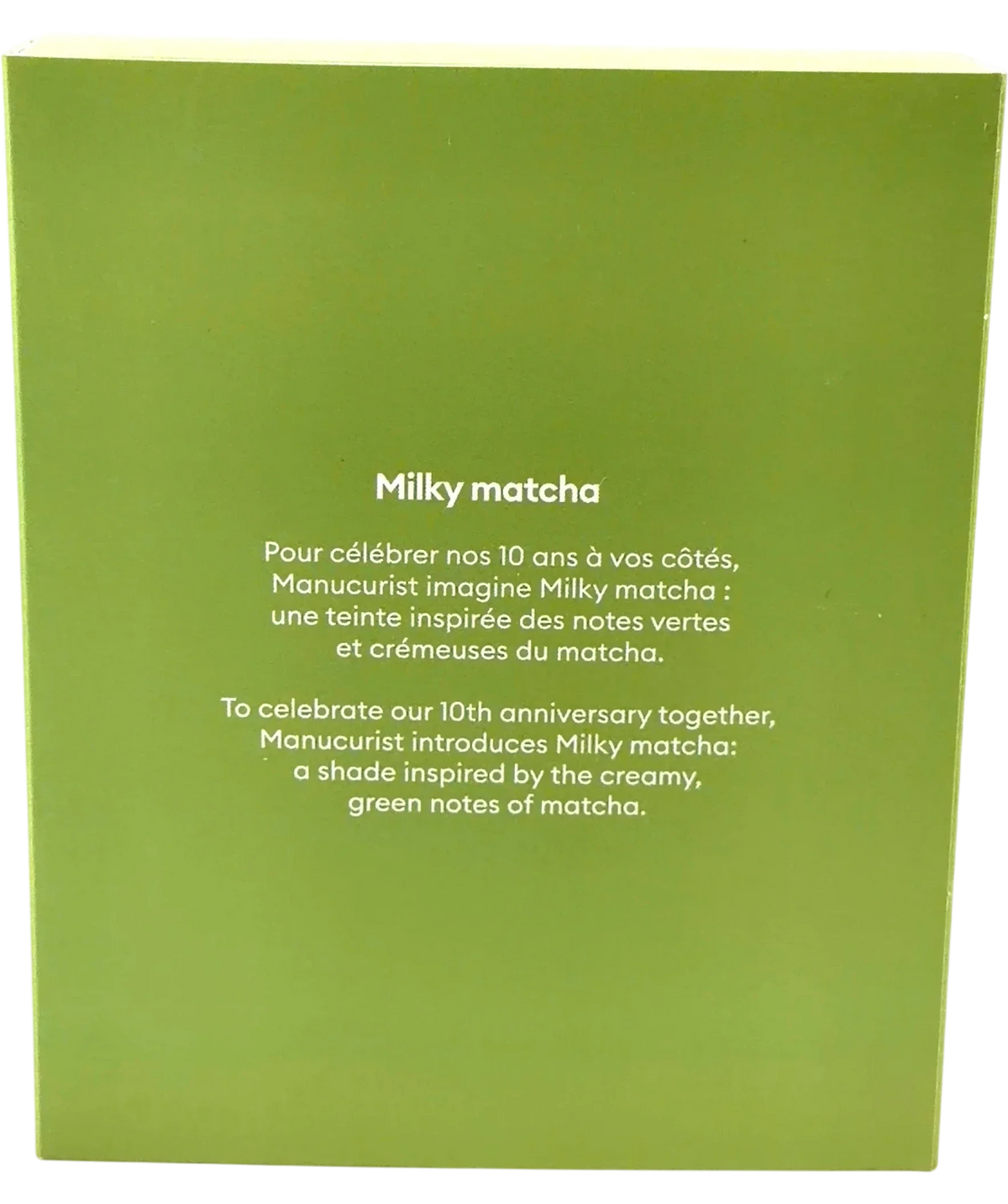 Manucurist Milky matcha Green Flash LED Nail Polish, size 15ml — back