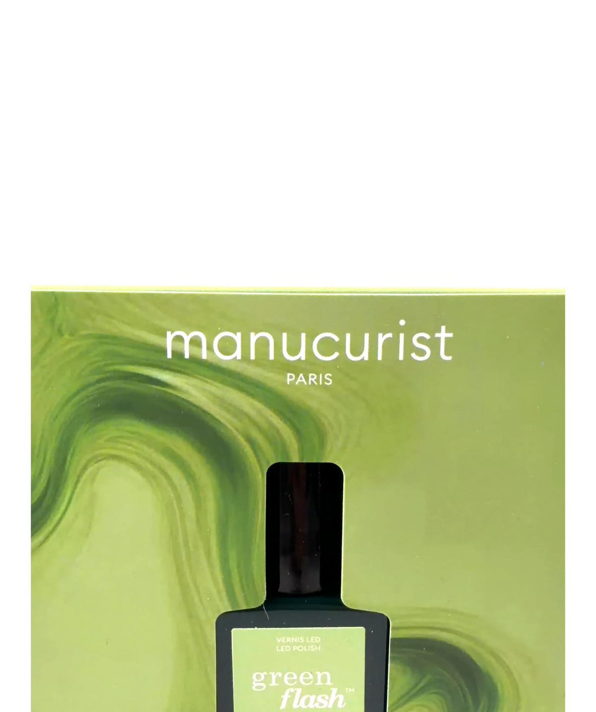 Manucurist Milky matcha Green Flash LED Nail Polish, size 15ml — label