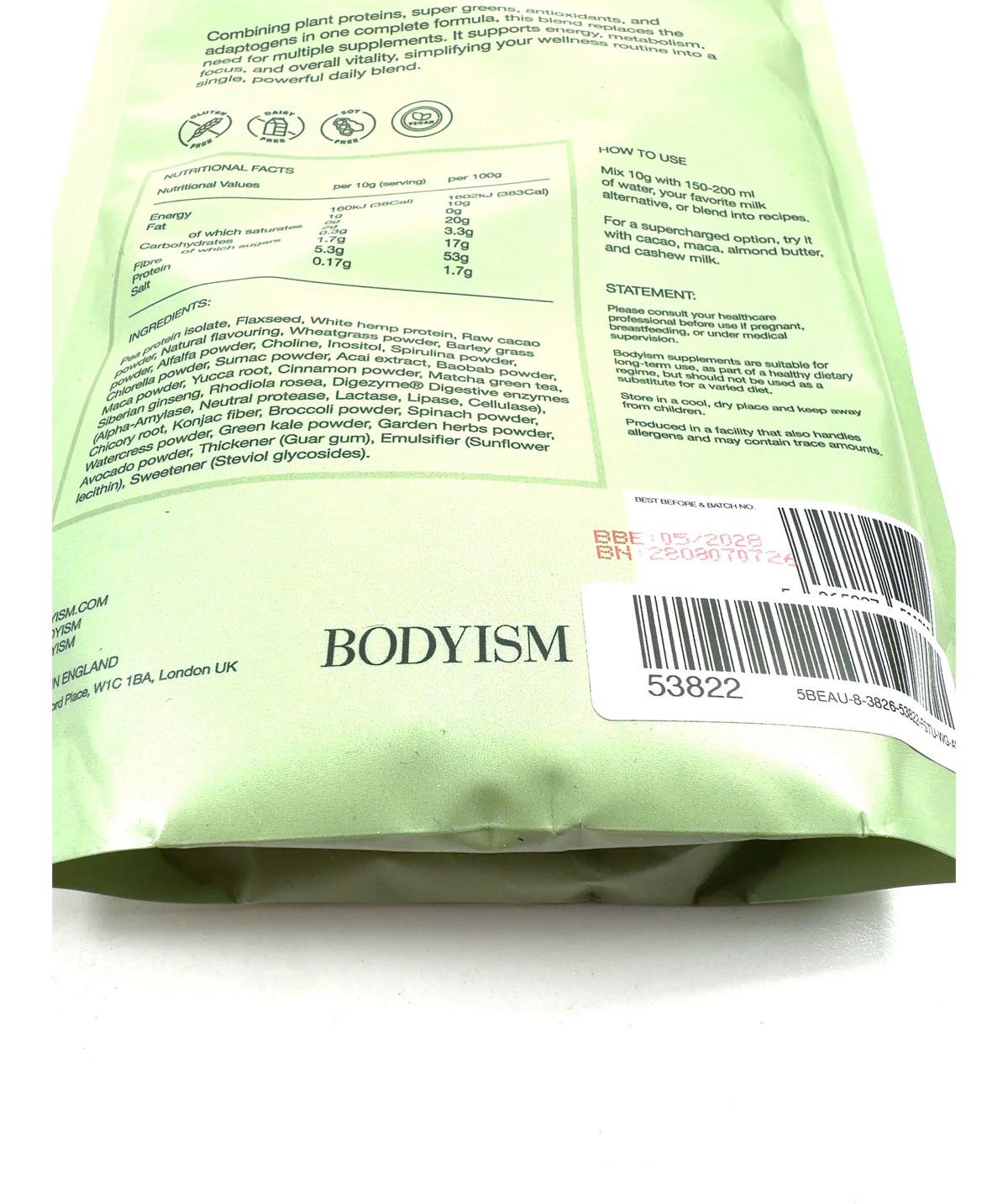 BODYISM Cinnamon Chocolate Body Brilliance Cinnamon Chocolate 250g, size 250g — label