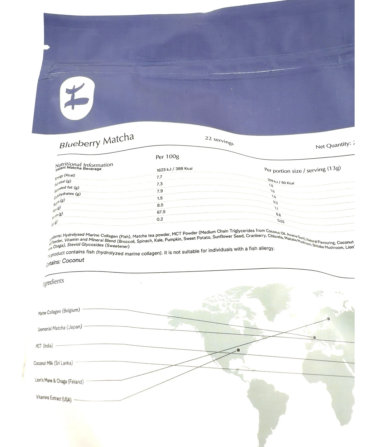 ReFormed blueberry macha Blueberry Matcha, size 286g — fabric detail