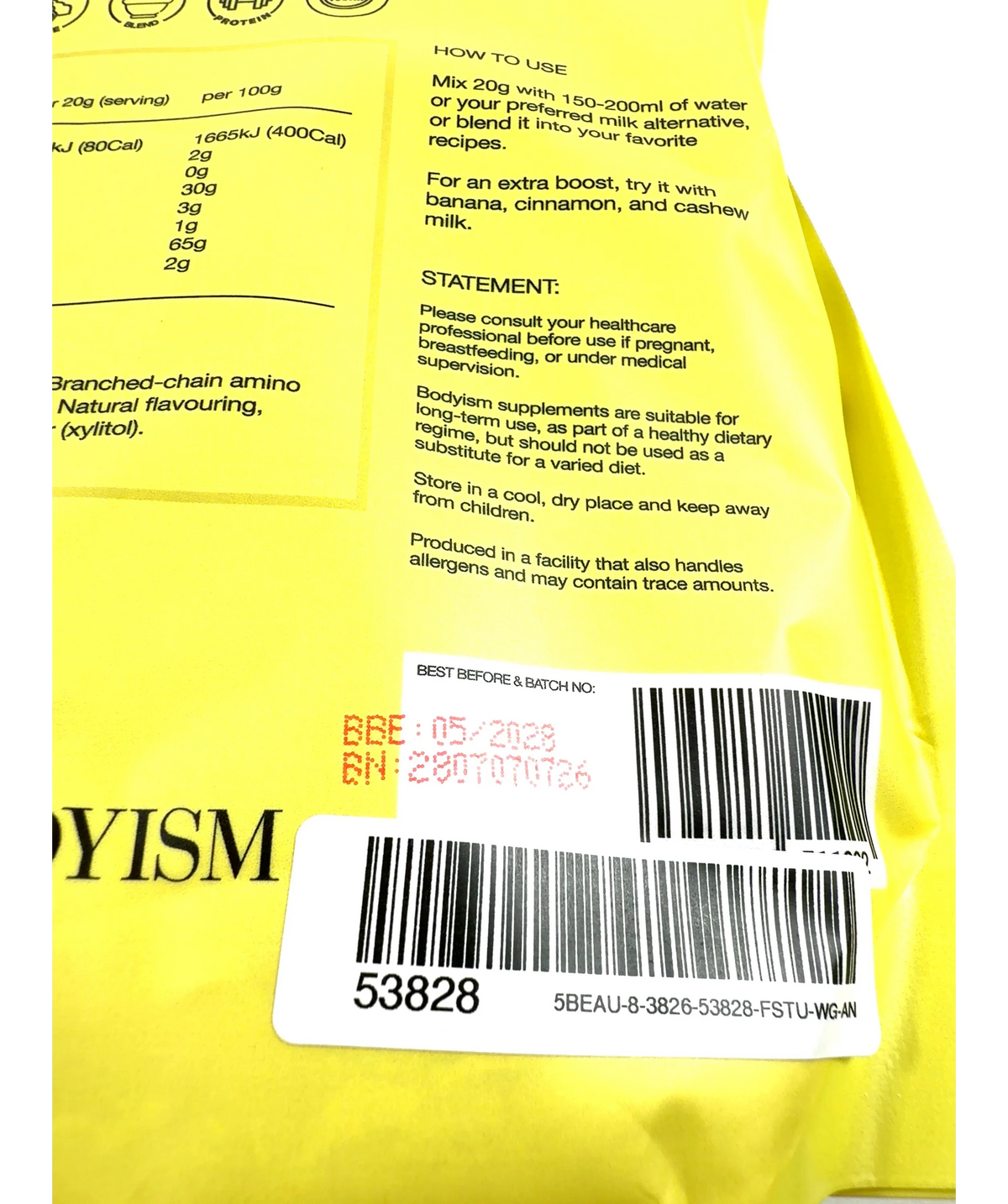 BODYISM FRENCH VANILLA PROTEIN EXCELLENCE, size 500g — detail