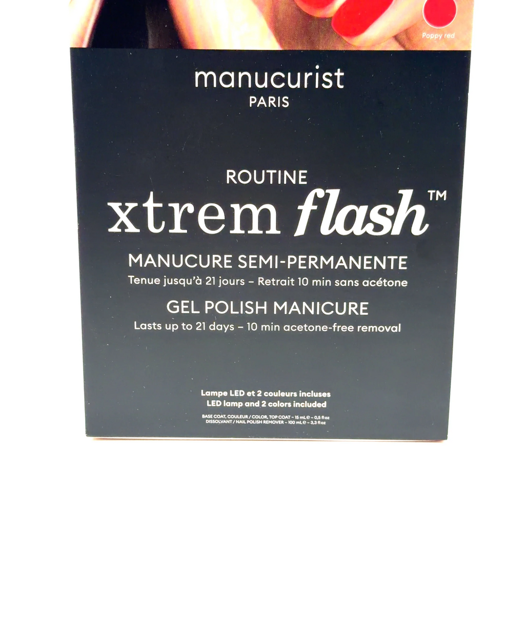 Manucurist Poppy red ROUTINE xtrem flash, size 15ml — care label