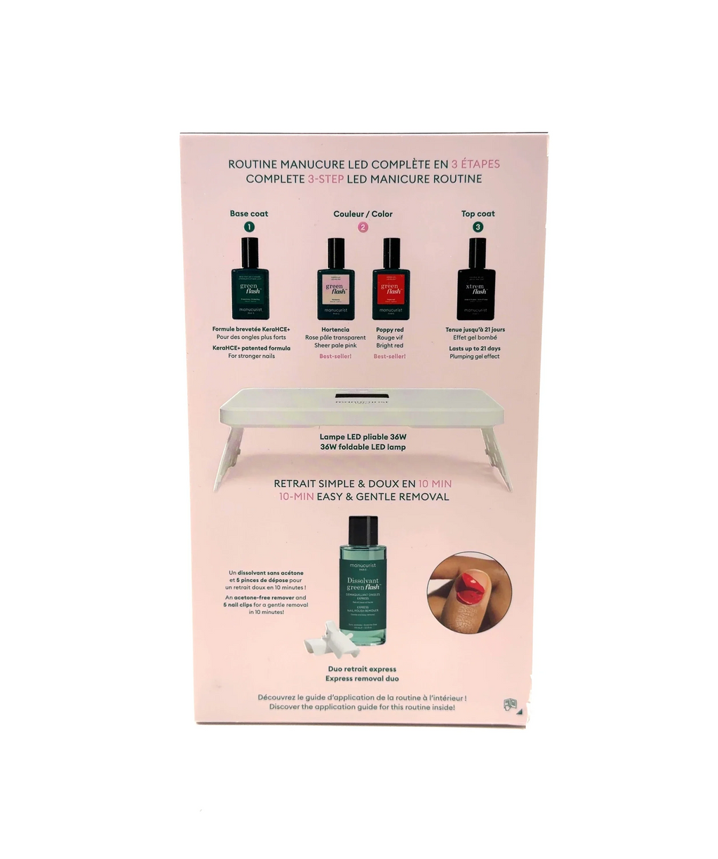 Manucurist Poppy red ROUTINE xtrem flash, size 15ml — fabric detail
