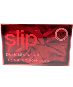 Slip Pure Silk Turban Scarlet One Size