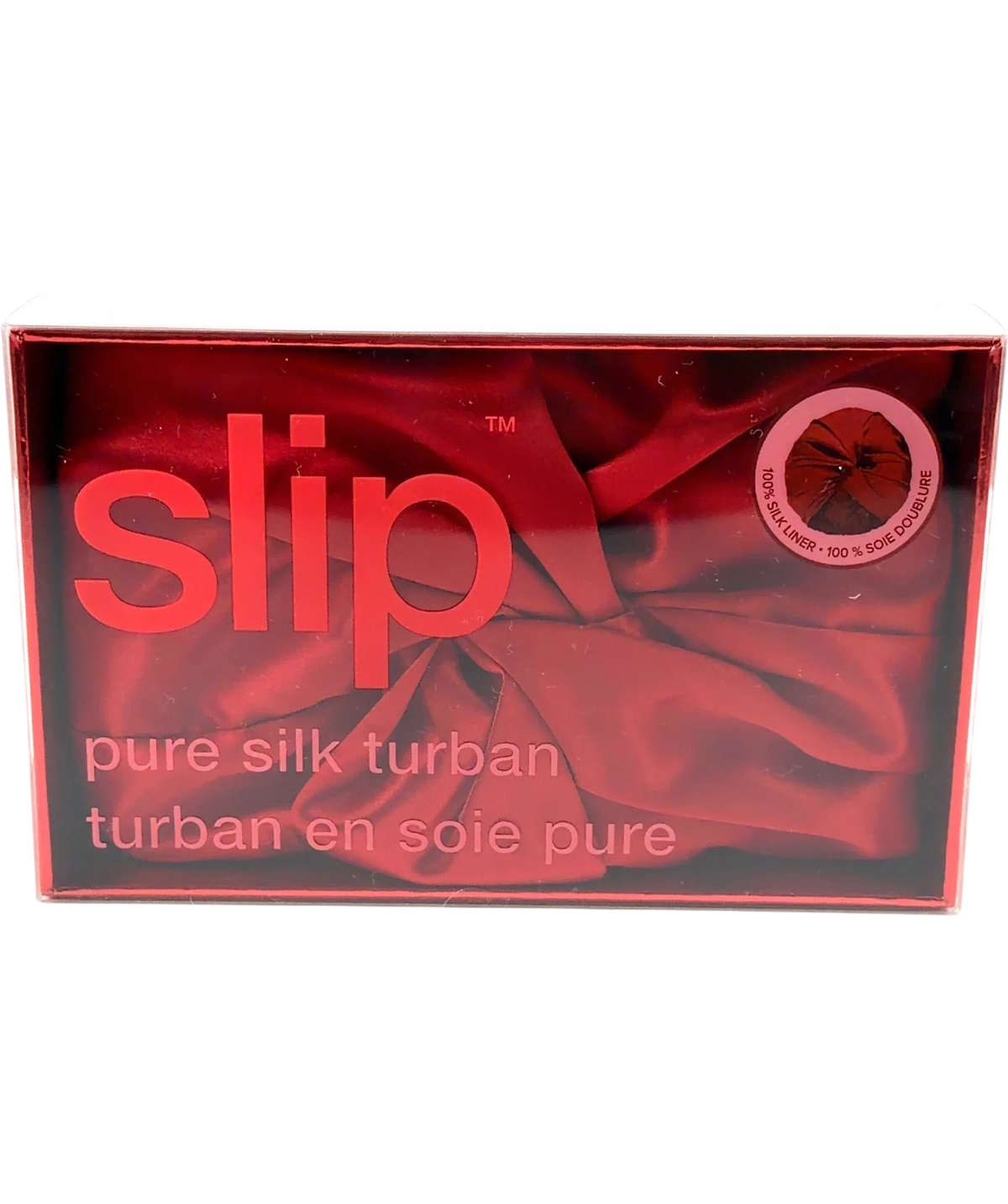 Slip scarlet Pure Silk Turban — front