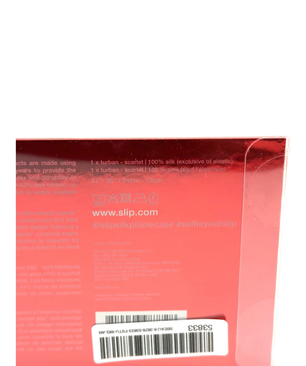 Slip scarlet Pure Silk Turban — fabric detail