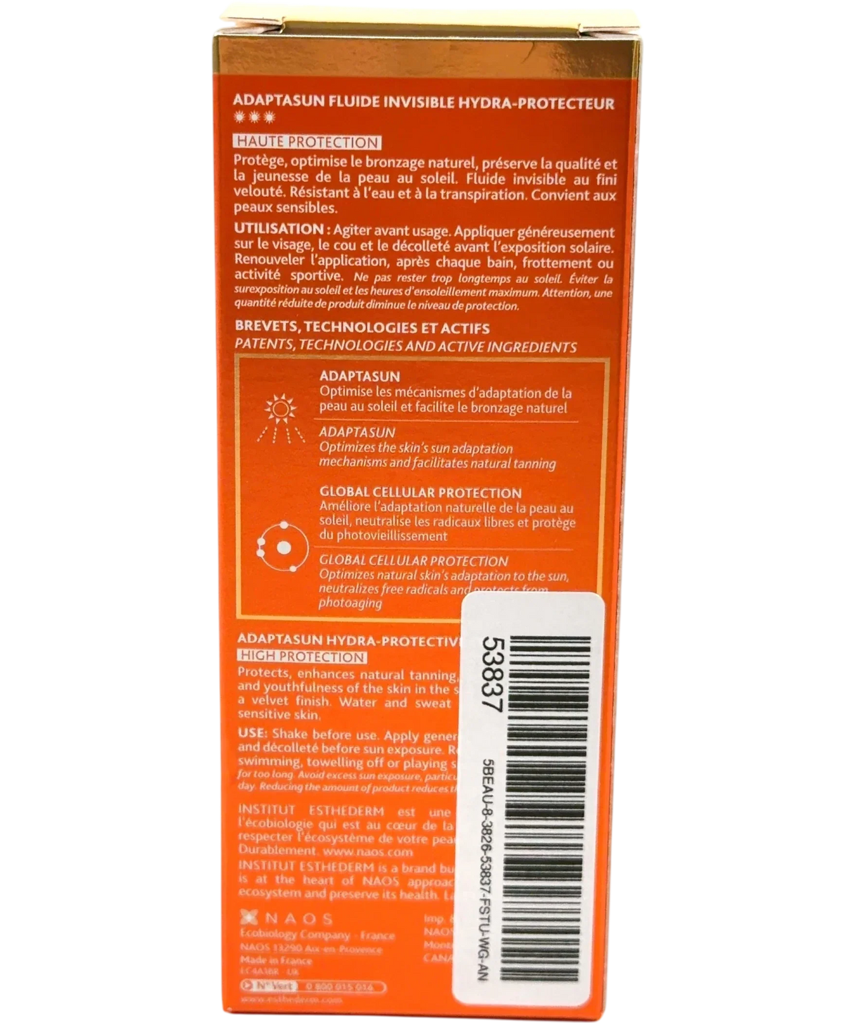 Institut ADAPTASUN, size 40ml — back