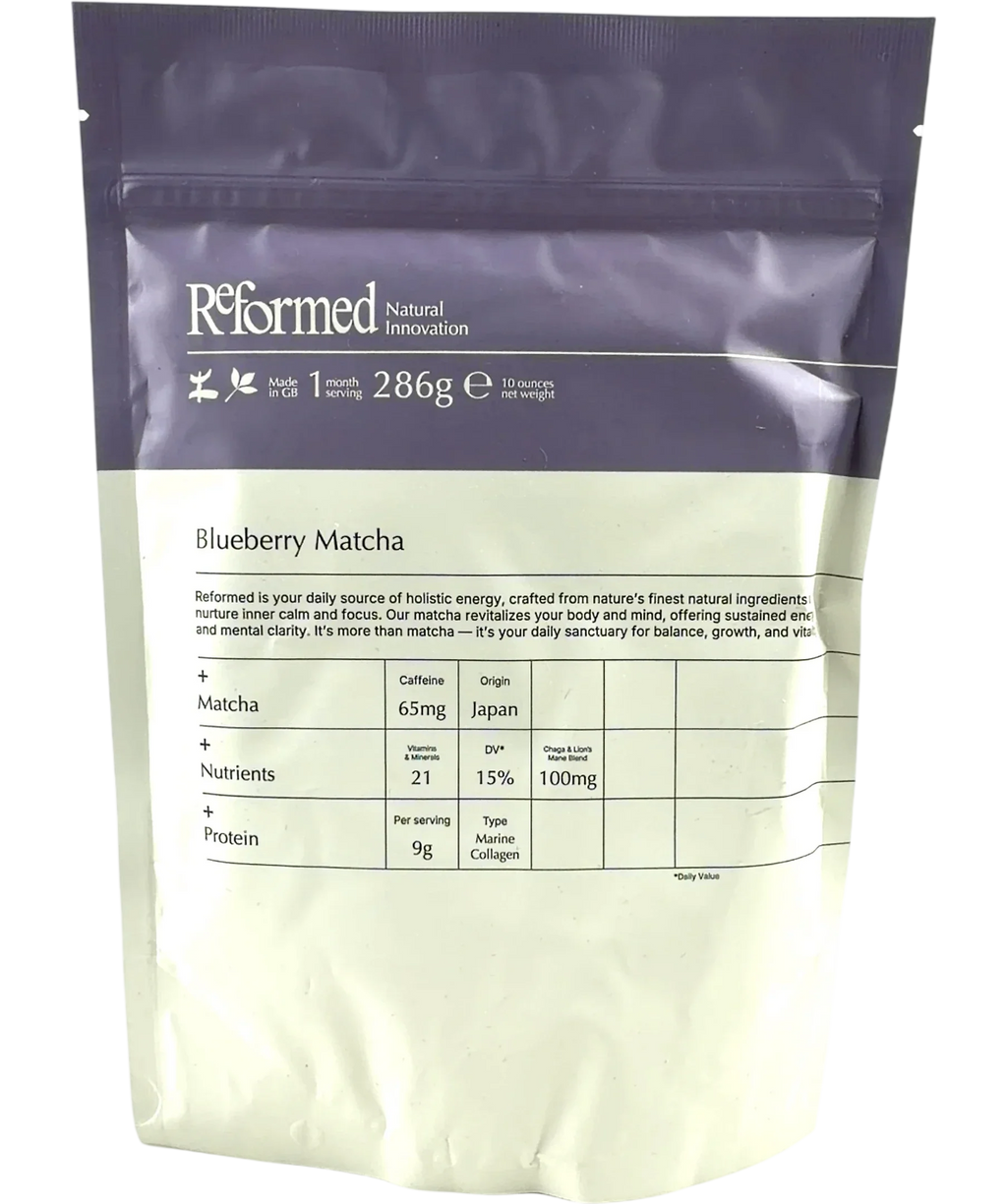 Reformed blueberry matcha Blueberry Matcha, size 286g — front