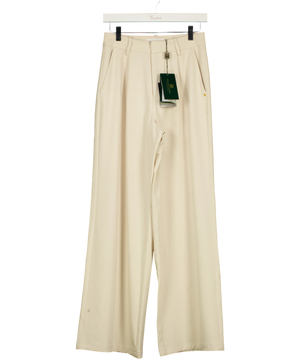 Holland Cooper Pleated Wide Leg Trouser Beige UK 8