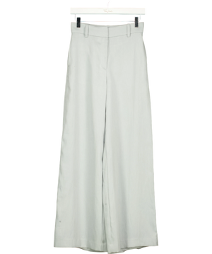 H&M Wide-Leg Linen Blend Trousers Blue UK 6