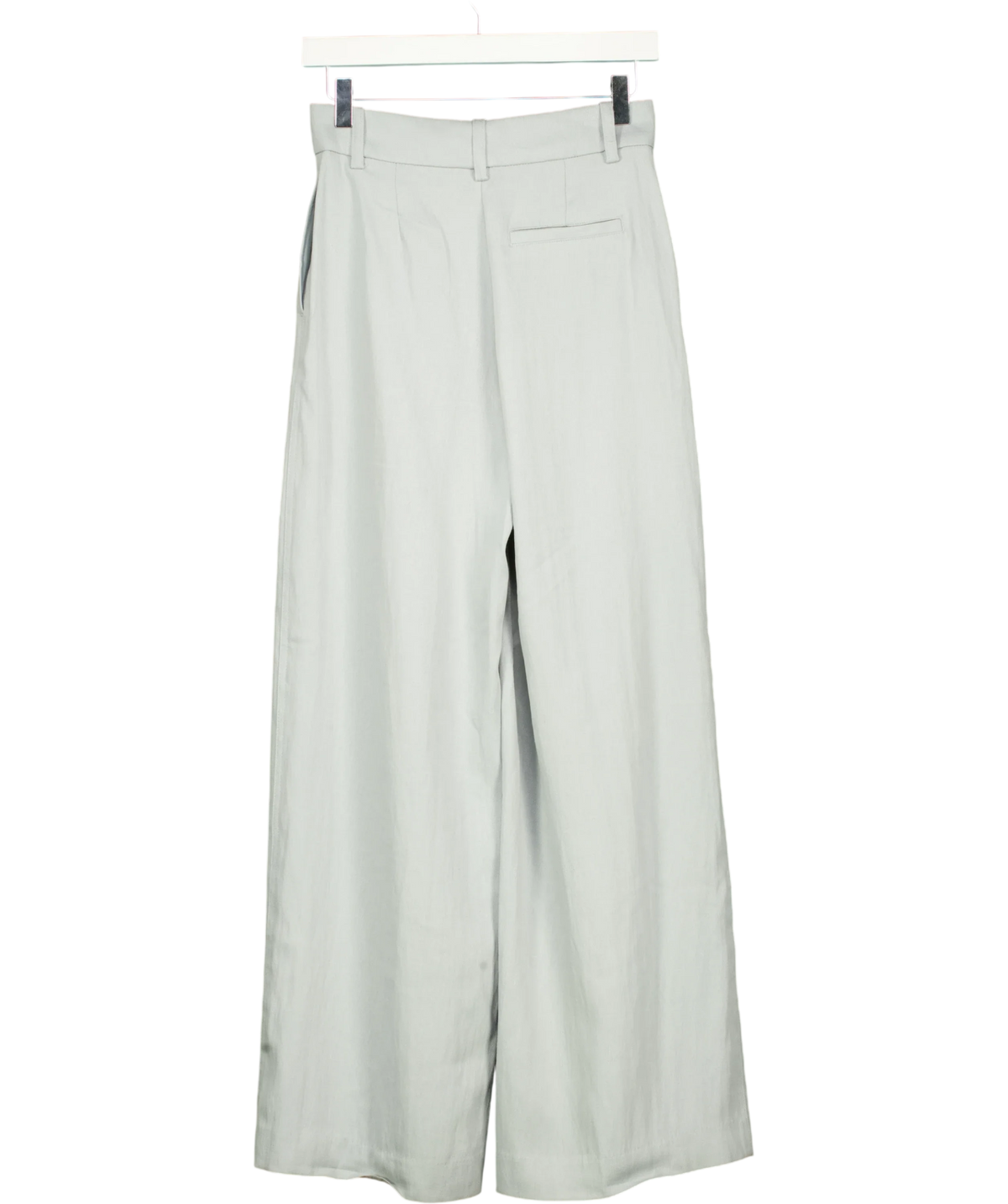 H&M Blue wide-leg linen blend trousers, size UK 6 — back
