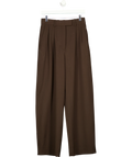 ARKET Brown Wide-Leg Tailored Trousers, size UK 8 — front