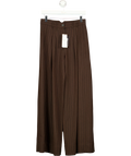 ME + EM Brown Pinstripe Wide Leg Trouser, size UK 6 — front
