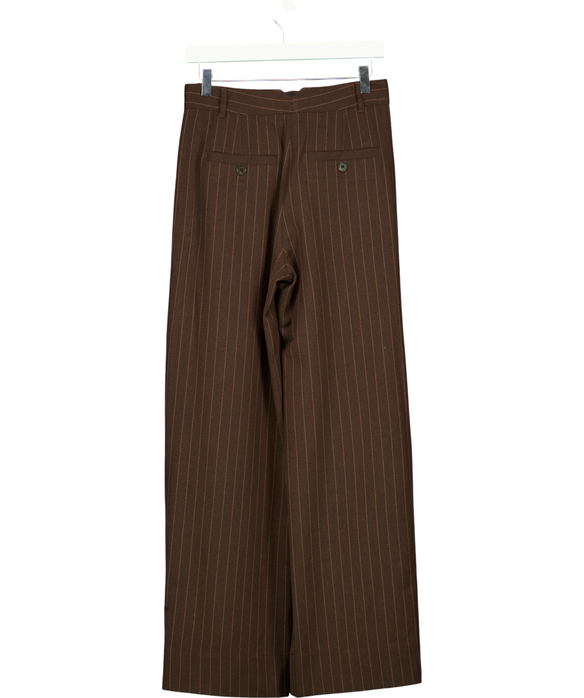 ME + EM Brown Pinstripe Wide Leg Trouser, size UK 6 — back