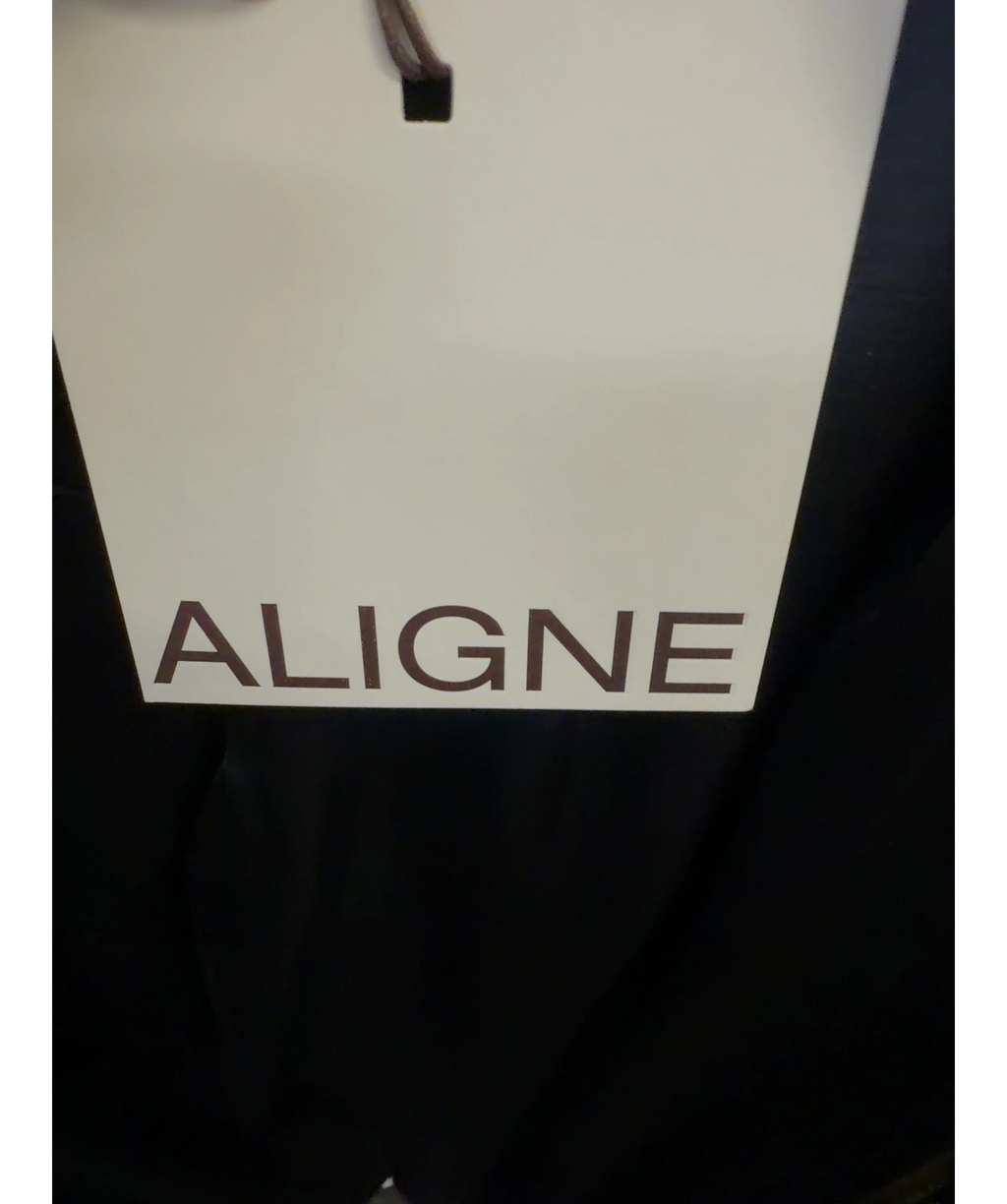 Aligne navy Millicent Satin Trouser, size UK 6 — detail