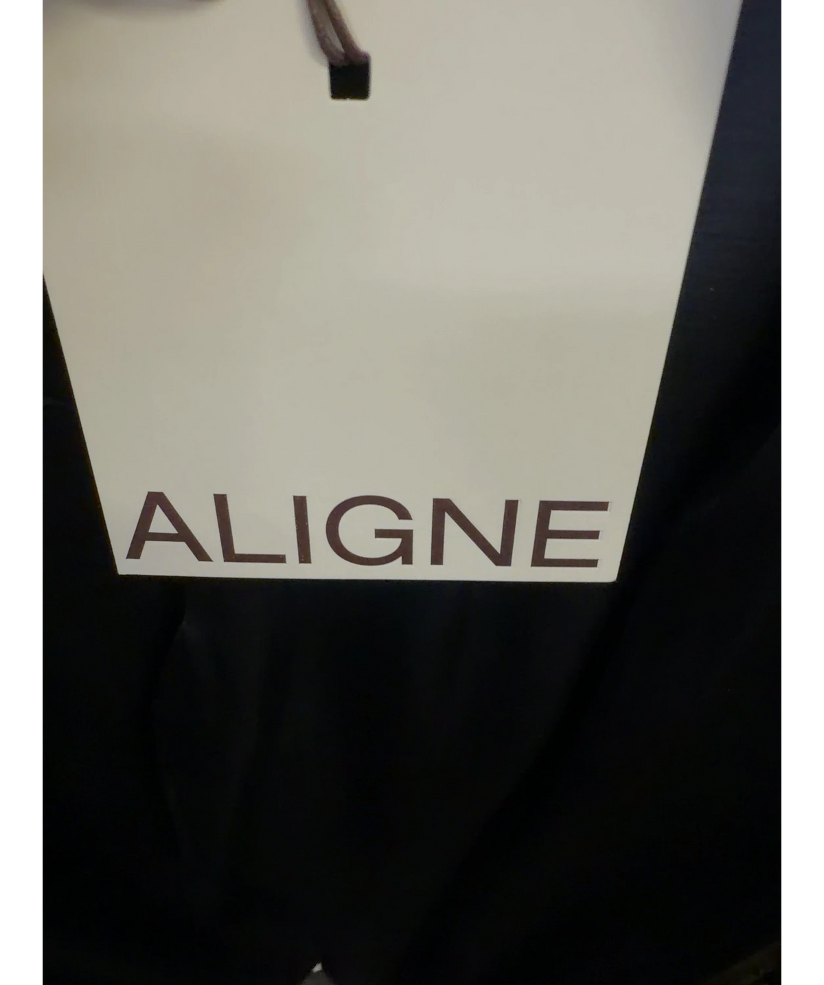 Aligne navy Millicent Satin Trouser, size UK 6 — detail