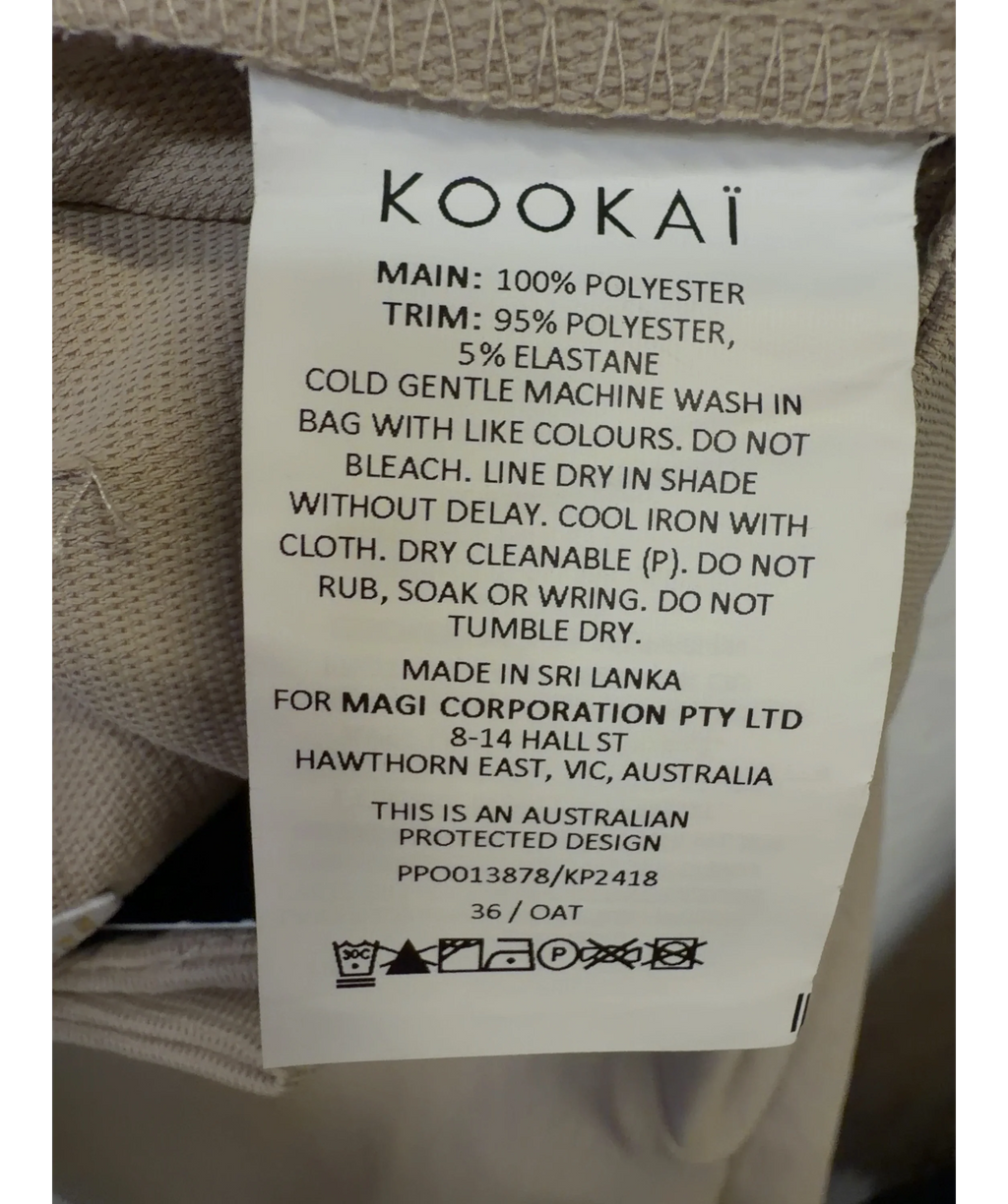 Kookai Beige Colour, size UK 8 — label