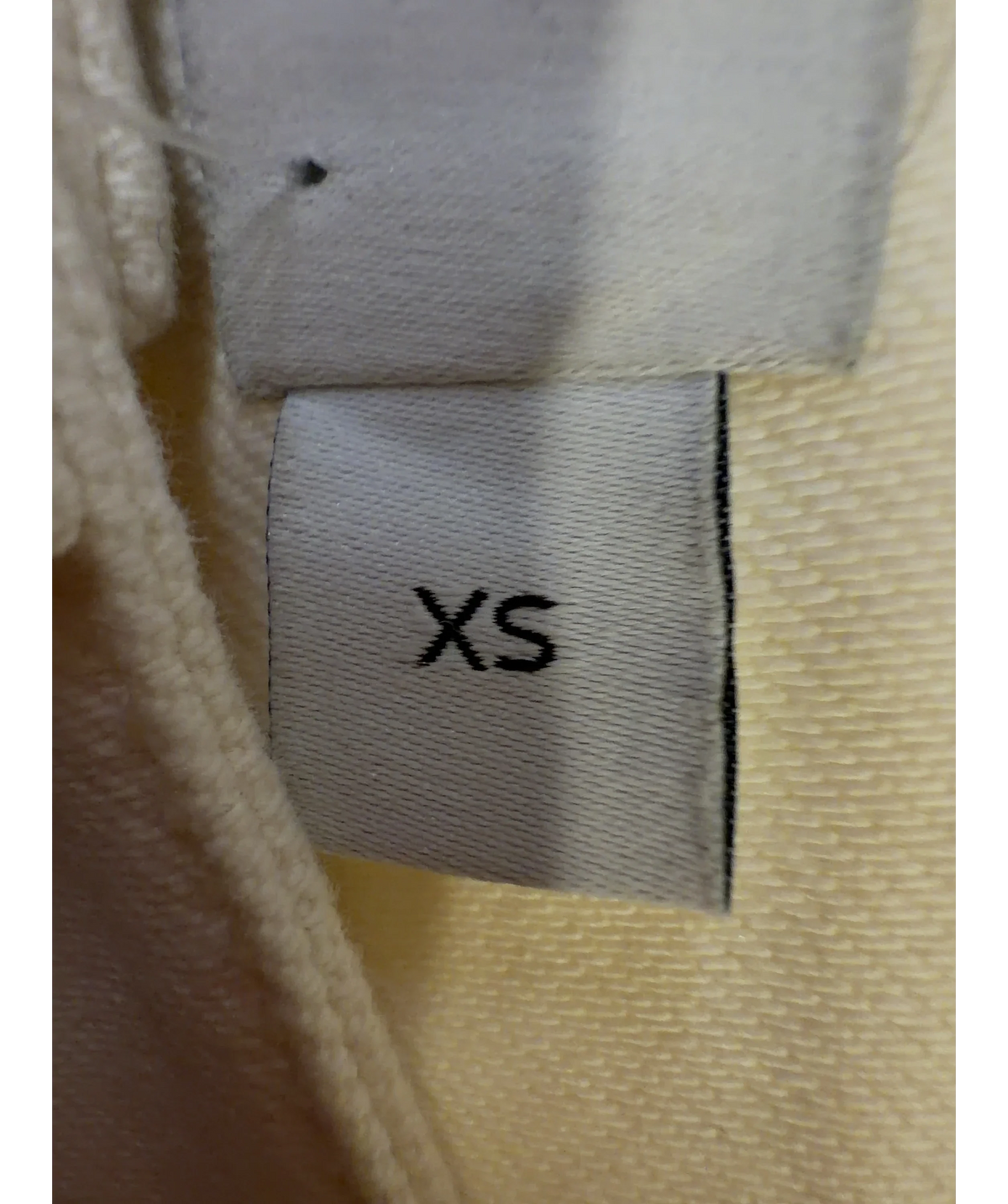 Fabrique Cream Colour, size UK XS — care label