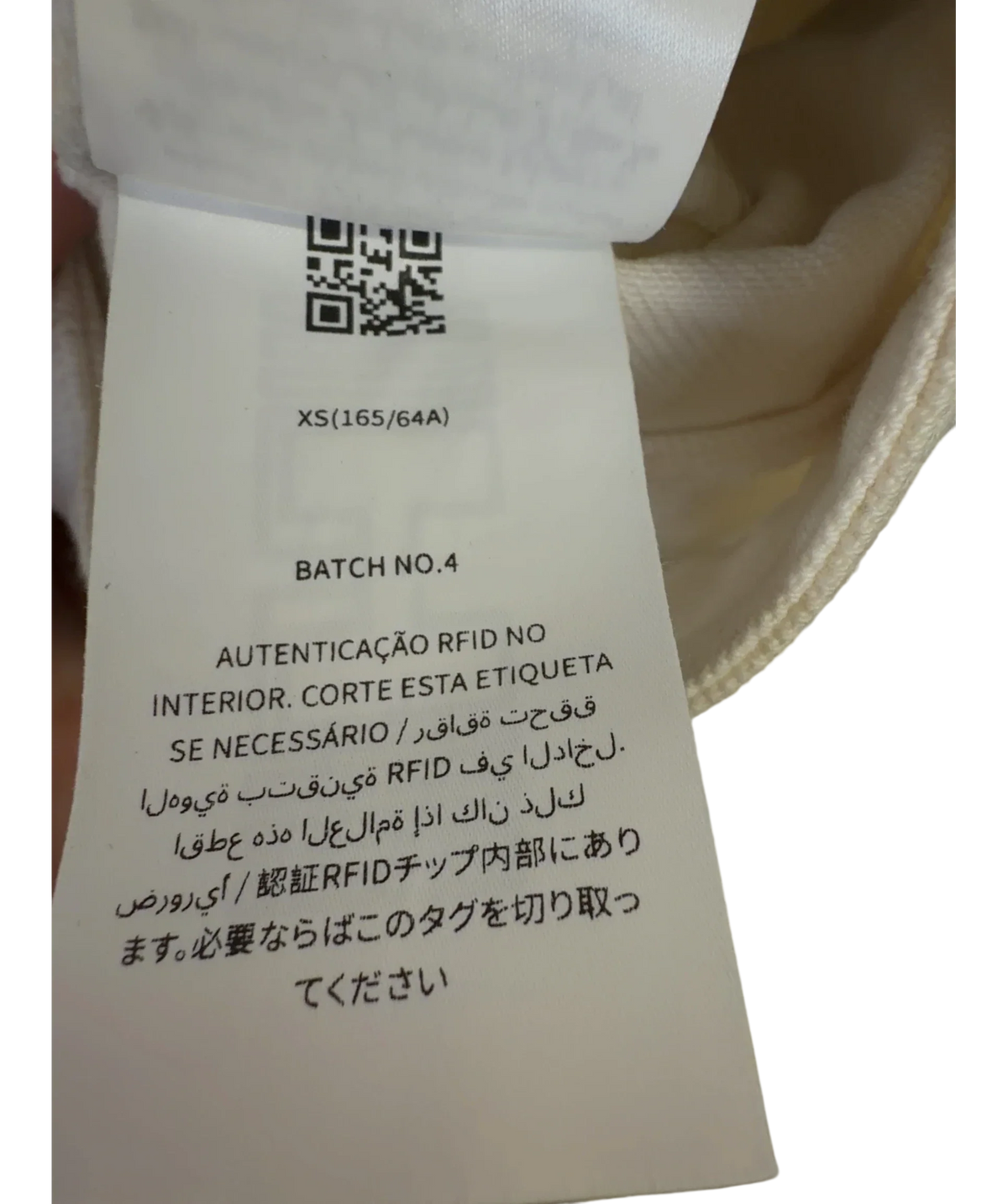 Fabrique Cream Colour, size UK XS — fabric detail