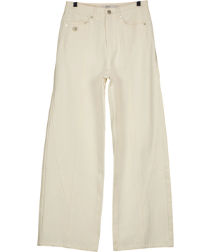 Fabrique Cream And White Seams Jeans UK XS